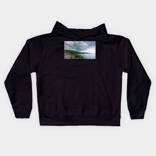 Croatian Coast at Novi Vindolski Kids Hoodie by jojobob